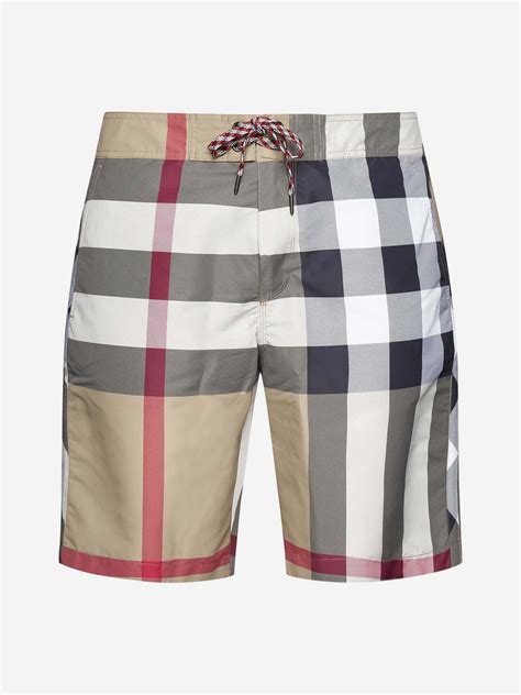 burberry breton swim shorts|Burberry check swim shorts.